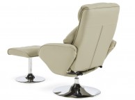 Serene Larvik Taupe Faux Leather Recliner Chair Thumbnail