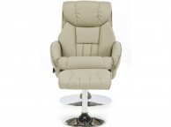 Serene Larvik Taupe Faux Leather Recliner Chair Thumbnail
