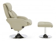 Serene Larvik Taupe Faux Leather Recliner Chair Thumbnail