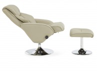 Serene Larvik Taupe Faux Leather Recliner Chair Thumbnail
