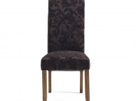 Serene Kingston Aubergine Floral Fabric Dining Chairs With Walnut Legs (Pair) Thumbnail