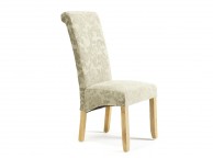 Serene Kingston Sage Floral Fabric Dining Chairs With Oak Legs (Pair) Thumbnail