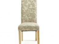 Serene Kingston Sage Floral Fabric Dining Chairs With Oak Legs (Pair) Thumbnail