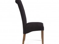 Serene Kingston Aubergine Fabric Dining Chairs With Walnut Legs (Pair) Thumbnail