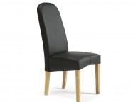 Serene Marlow Black Faux Leather Dining Chairs (Pair) Thumbnail
