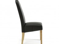 Serene Marlow Black Faux Leather Dining Chairs (Pair) Thumbnail