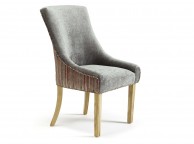 Serene Richmond Steel Fabric Dining Chairs (Pair) Thumbnail