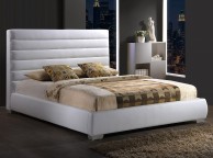 Time Living Chessington 4ft6 Double White Faux Leather Bed Frame Thumbnail