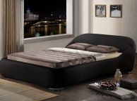 Time Living Manhattan 5ft Kingsize Black Faux Leather Bed Frame Thumbnail