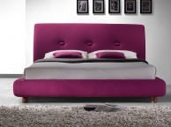 Time Living Sache 4ft6 Double Ruby Fabric Bed Frame Thumbnail