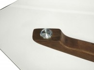 Serene Islington Glass And Walnut Finish Dining Table Thumbnail