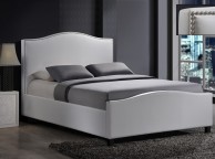 Time Living Tuxford 5ft Kingsize White Faux Leather Bed Frame Thumbnail