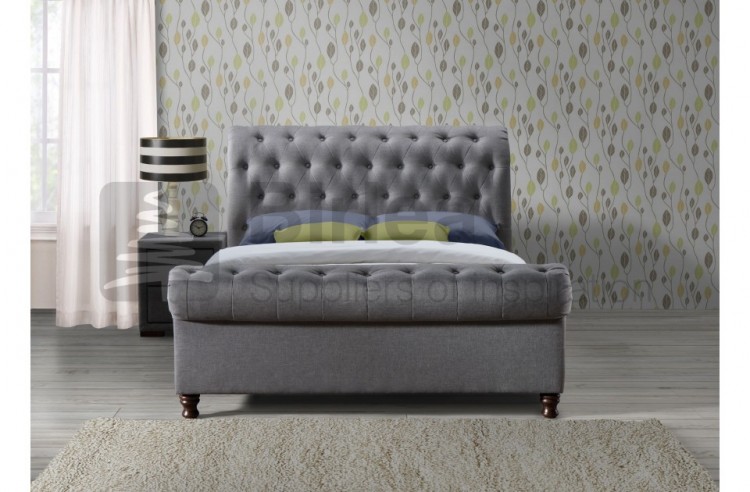 Birlea Castello 6ft Super Kingsize Grey Fabric Bed Frame By Birlea Castello 6ft Super Kingsize Grey Fabric Bed Frame