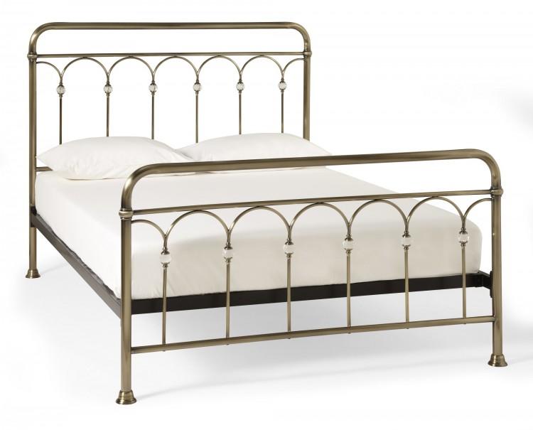Antique Brass Metal Bed Frame, Antique King Bed Frame