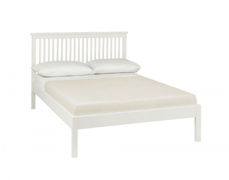 Bentley Designs Atlanta White 4ft6 Double Low Foot End Bed Frame by