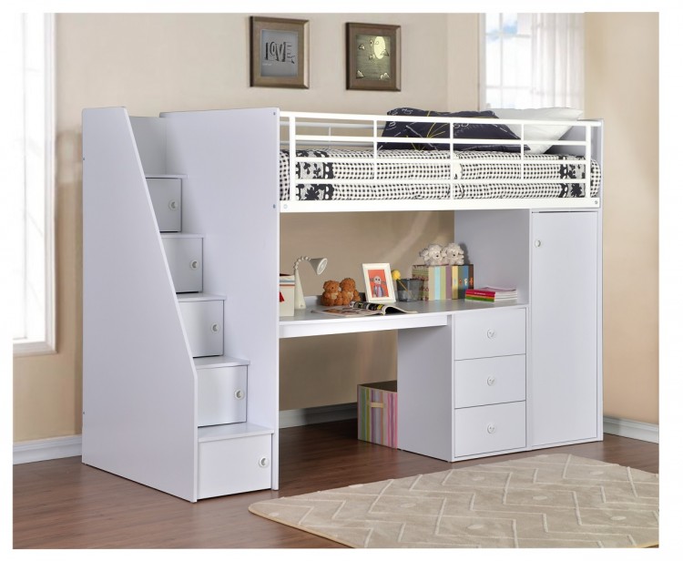 Flintshire Dakota White Wooden High Sleeper Bed by Flintshire Furniture