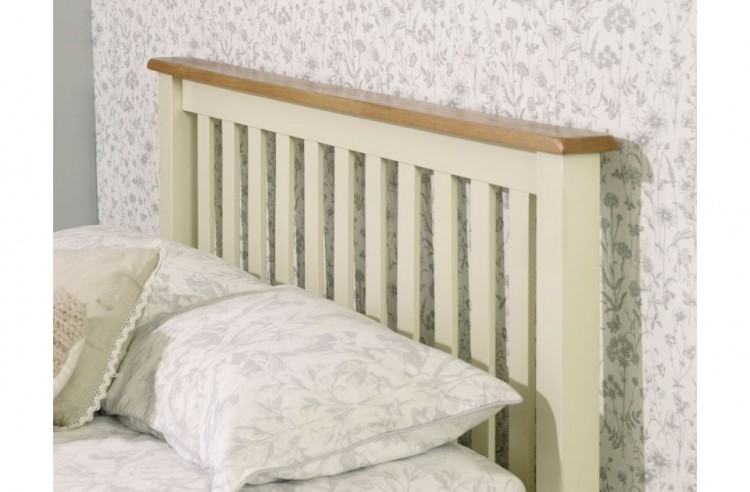Oak Wooden Bed Frame, Cream Wooden Bed Frame