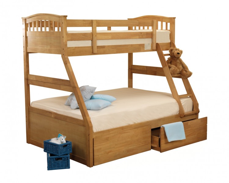 Sweet Dreams Epsom Triple Sleeper Bunk Bed in Oak by Sweet Dreams