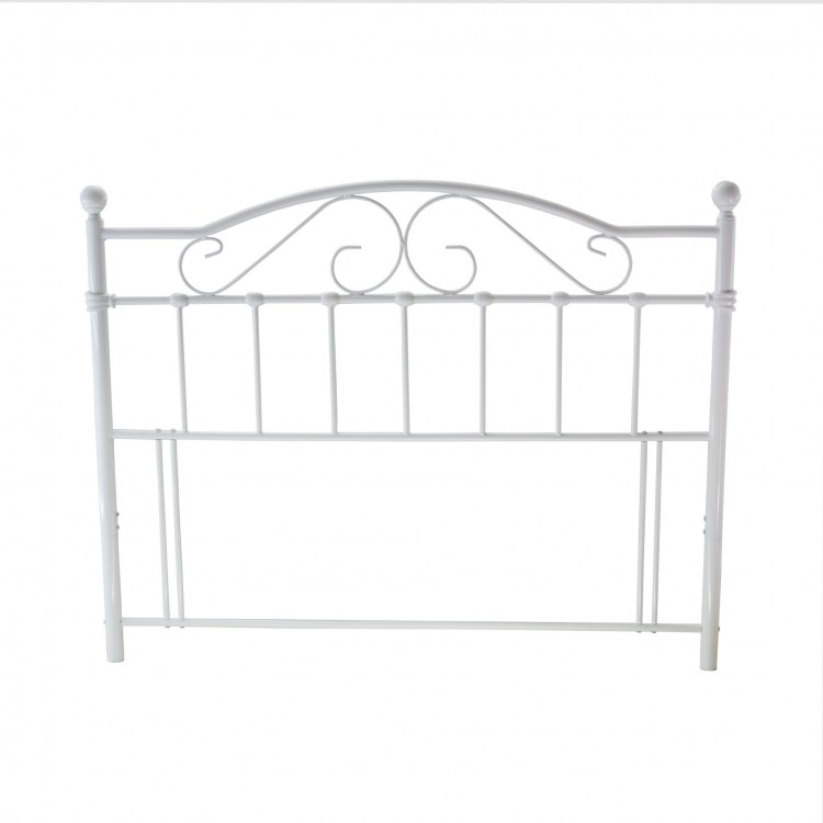 Metal Beds Sussex 4ft6 Double White Metal Headboard By Metal Beds Ltd