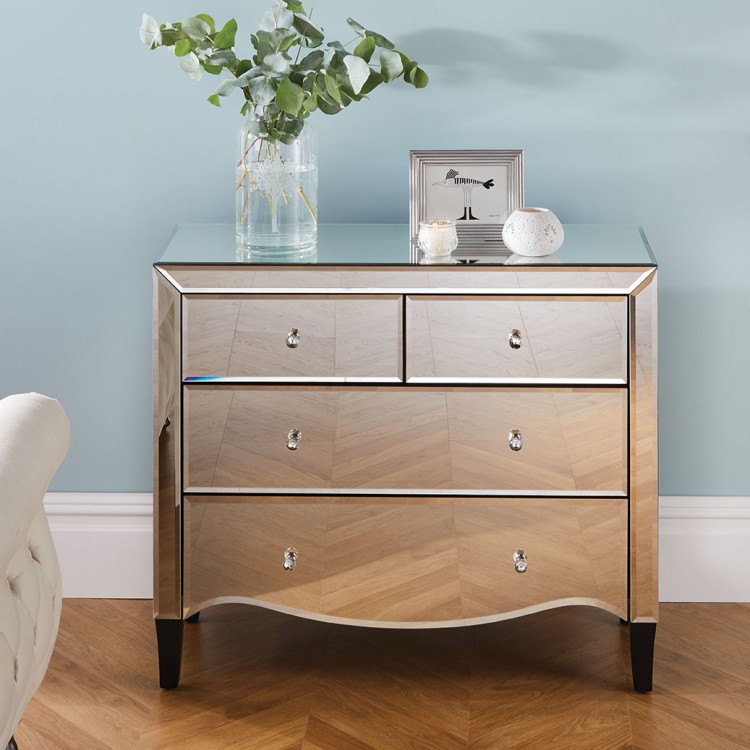 Birlea Palermo 2 Plus 2 Drawer Mirrored Chest