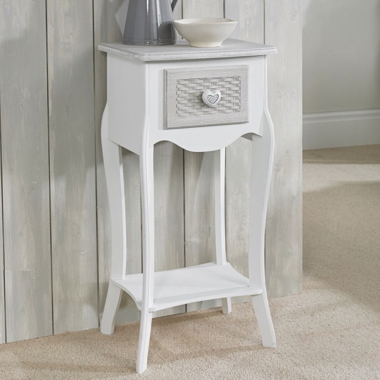 LPD Brittany 1 Drawer Side Table Or Bedside Table Shabby Chic