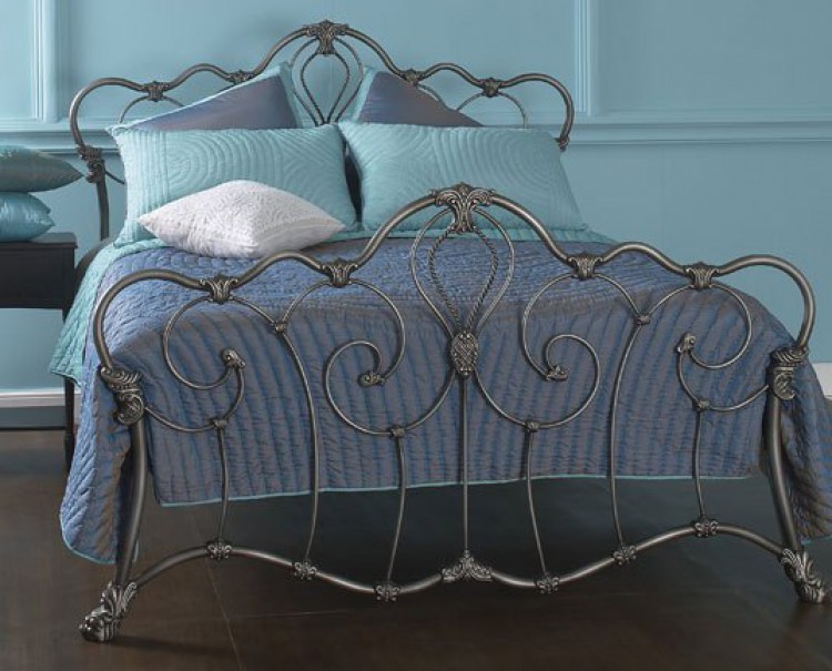 Obc Athalone 6ft Super Kingsize Silver Patina Metal Bed Frame By Obc Athalone 6ft Super Kingsize Silver Patina Metal Bed Frame