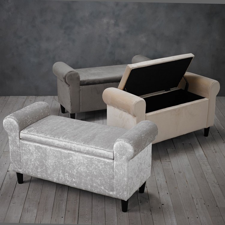 Grey on sale ottoman box