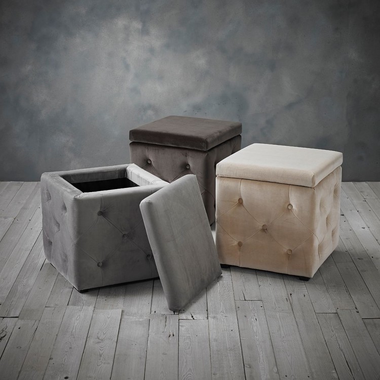 Silver clearance storage stool