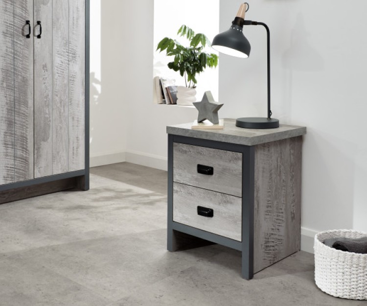 GFW Boston 4 Piece Bedroom Set In Grey