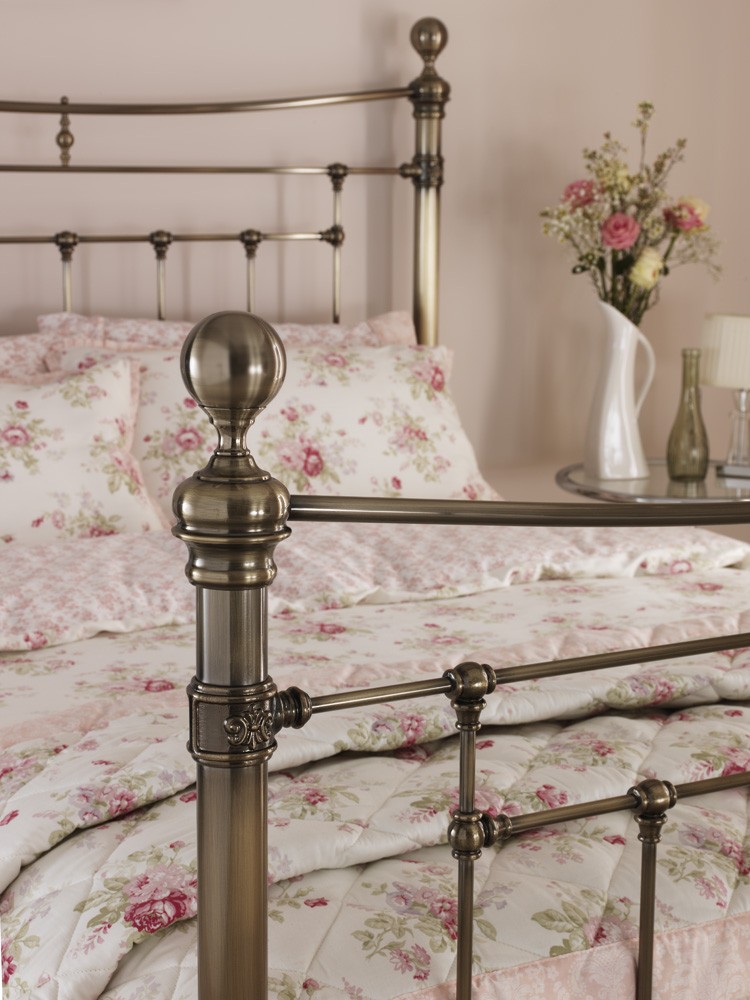 Serene Edmond 6ft Super King Size Brass Metal Bed Frame by UK Bed Store