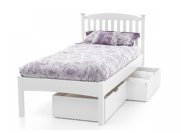 Serene Eleanor 4ft Small Double White Wooden Bed Frame With Low