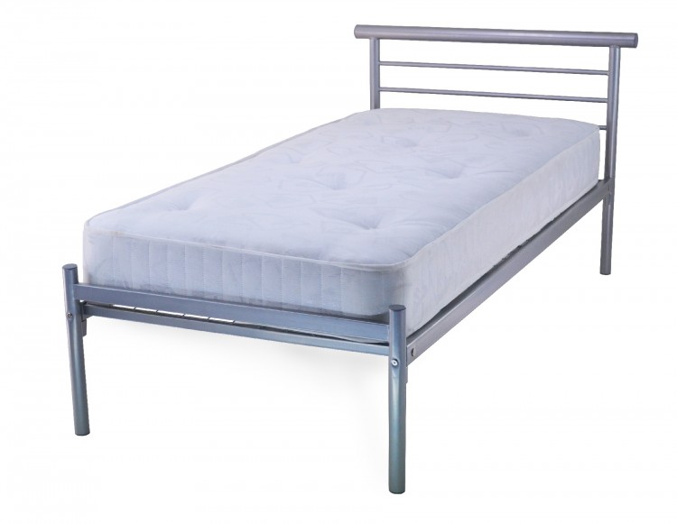 Metal Beds Contract Mesh 4ft (120cm) Small Double Silver Metal Bed
