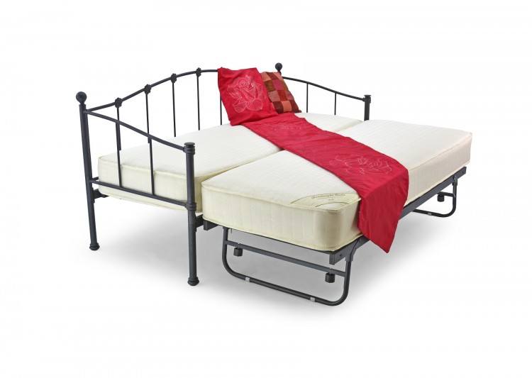 Metal Beds Paris 2ft6 (75cm) Small Single Underbed Black Bed Frame by