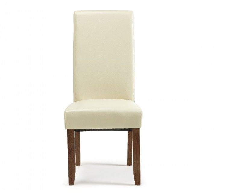 Serene Merton Cream Faux Leather Dining, Cream Faux Leather Chairs